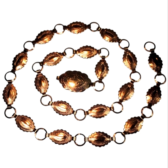 boho princess Accessories - BELT MINI COPPER CONCHO CHAIN BELT